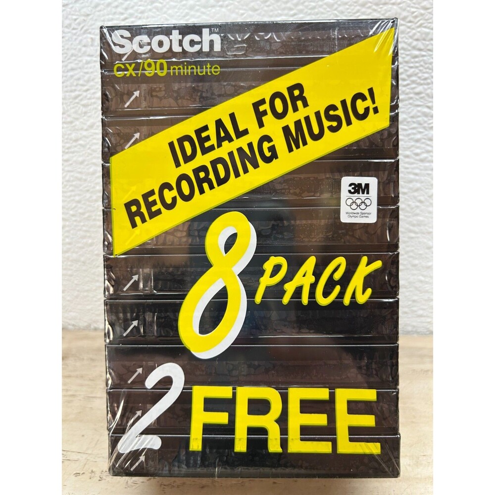 Vtg 1990s SCOTCH CX 90 Blank 90 Minutes Audio Cassette Tapes Pack Of 10 Sealed